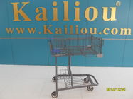 Çin Wire foldable basket shopping trolleys for disabled , 4 swivel flat casters şirket