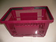 Çin Stackable Large Grocery Plastic Shopping Basket With Double Handles şirket