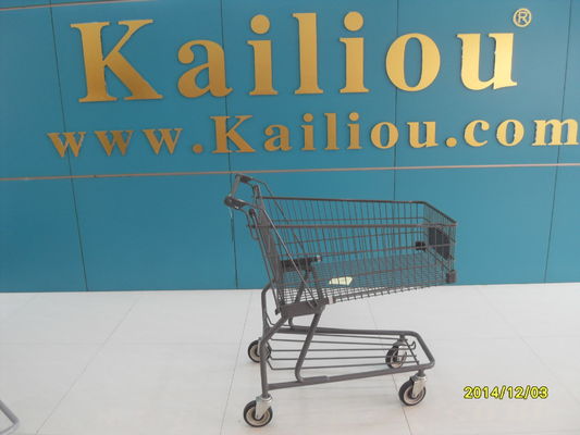 Çin Custom Metal Shopping Carts for groceries with front advertisement Fabrika