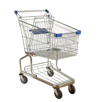 Alman Süpermarket Alışveriş Arabası 125L Metal Tel Araba Özelleştirilebilir