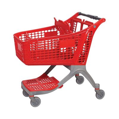 satın al 5 inç TPR Tekerlekli 220L Plastik Süpermarket Alışveriş Arabası Sepeti online manufacture