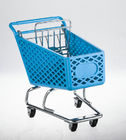 Wheeled shopping trolley With metal base and back gate in chrome plated