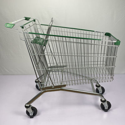 satın al Yeşil Plastik Parçalar ve Asansör Tekerlekleri ile Özelleştirilmiş 275L Depo Süpermarket Alışveriş Arabası online manufacture
