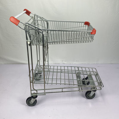 satın al Katlanabilir Depo Süpermarket çelik Q195 Çift Katmanlı Araba online manufacture