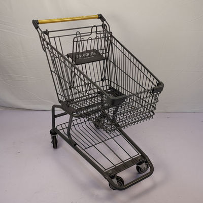 satın al TPR Tekerlekli Gri 60L Süpermarket Alışveriş Arabası Perakende Zincir Mağaza Alışveriş Sepeti online manufacture