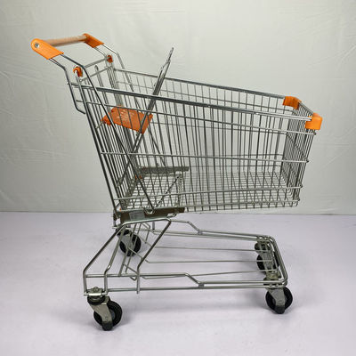 satın al Yüksek Satış Hacmi ile Asya Tarzı 125L Konvansiyonel Metal El Arabası Zincir Süpermarket Depo Arabası online manufacture