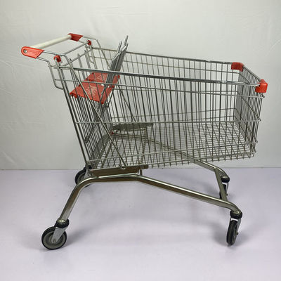 satın al Katlanabilir Çift Çocuk Koltuklu Süper Büyük 275L Metal Alışveriş Sepeti Arabası online manufacture