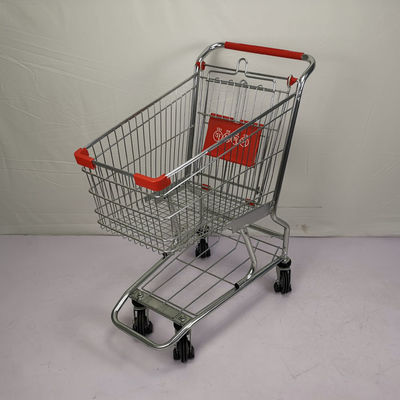 satın al PU Tekerlekli Küçük 60L Metal Alışveriş Arabası Bakkal Alışveriş Sepeti online manufacture