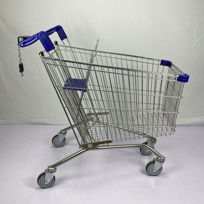 satın al Mavi Plastik Parçalar Süpermarket Alışveriş Arabası 4 PU Tekerlekli ve Kilitli Özel Avrupa Tarzı online manufacture