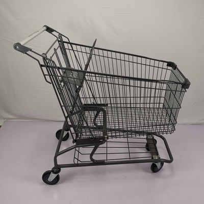 satın al 150L Gri Metal Alışveriş Arabası Çinko Toz Boya Çelik Alışveriş Sepeti online manufacture