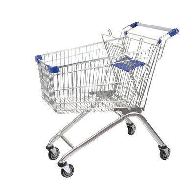 satın al Çinko Çelik Süpermarket Alışveriş Arabası Avrupa Tarzı Bakkal Alışveriş Sepeti online manufacture