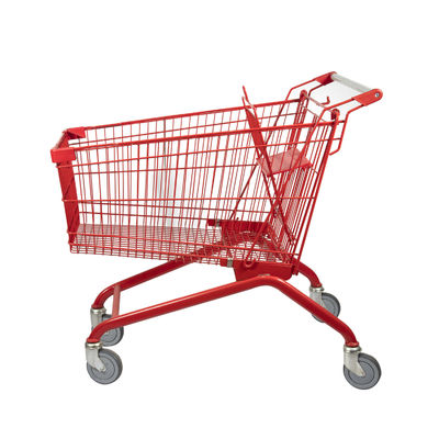 satın al Kırmızı 180L Avrupa Tarzı Alışveriş Sepeti Süpermarket Arabası Büyük Kapasiteli Toptan Satış online manufacture
