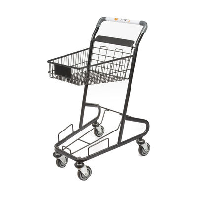 satın al Çift Katmanlı Alışveriş Sepeti Arabası 45L Sepet Süpermarket Metal Bakkal Sepeti online manufacture