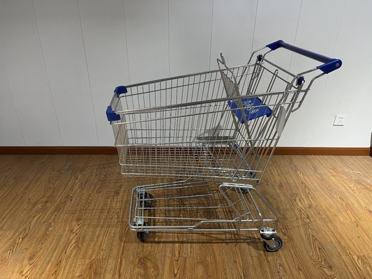 satın al 125L Metal Perakende Toz Kaplama Katlanabilir Çelik Alışveriş Arabası, Süpermarket Alışveriş Yardımı İçin online manufacture