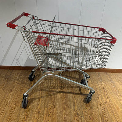 satın al 100L European Style Shopping Trolley with CE Certification Metal Supermarket Carts online manufacture