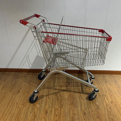 satın al 125L European Style Metal Supermarket Shopping Carts Trolley with Custom Logo Printing Çevrimiçi üretim