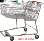 Çin Ana Tablosu / Metal Süpermarket Arabaları ile 275L Amerikan Bakkal Mağazası Alışveriş Arabası şirket
