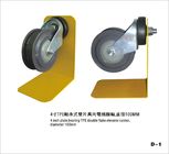 Çin TPE Double Flakes Swivel Elevator Trolley Plain Bearing Castor Wheels , Diameter 100mm şirket