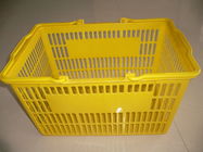 Çin Portable Handheld Yellow Plastic Shopping Basket / Single Carry Handle Baskets şirket