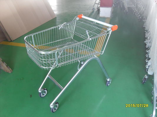 Çin European Style 71L Shopping Trolley Cart Metal With Swivel Casters Fabrika