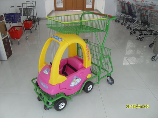 Çin Arka Sepeti / 4 Döner Düz Caster SGS CE ile 95L Çocuk / Çocuk Alışveriş Arabaları Fabrika