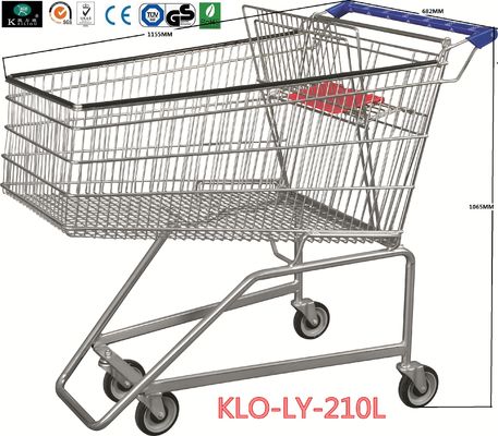 Çin Flat Basket Wire Mesh Metal Shopping Carts With PVC , PU , TPR Wheels Fabrika
